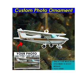 Aircraft Personalized Ornament, Unique Gifts For Aircraft Owners, Airplane Lovers, Airplane Gift Ideas, Gifts For Pilots, Acrylic Ornaments