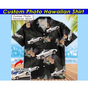 Camicia hawaiana personalizzata con tema Drag Racing, regalo unico per appassionati di Drag Racing, aggiungi la tua immagine di Drag Racing (HAW6)