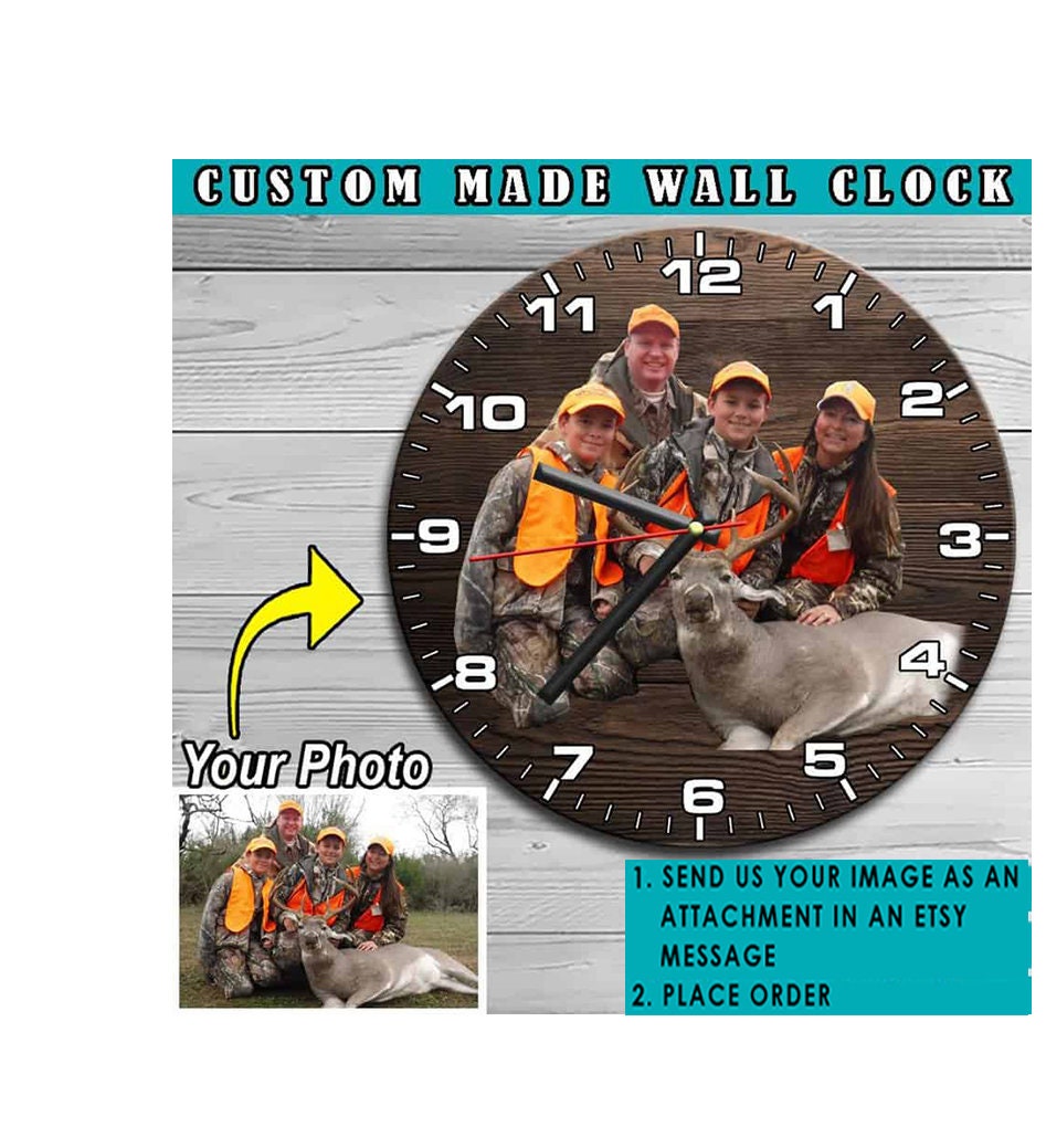 Orologio Da Parete A Tema Caccia E Natura - Realizzato Su Vinile Autentico, Artigianale Italiano, Design Unico, Regalo Per Amanti Outdoor
