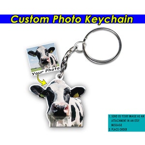 Kuh-Liebhaber-Geschenke Personalisierte Schlüsselanhänger, Geschenke für Kuh-Besitzer, Kuh-Geschenke für Sie / Ihn, tolle Geschenke für Landwirte, kundenspezifische Haustier-Schlüsselanhänger