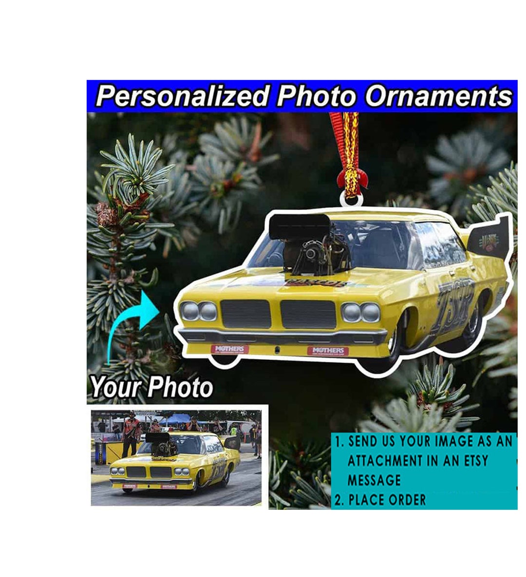 Drag Racing Car Personalized Ornament, Cool Gifts for Drag Racers, Gift ...