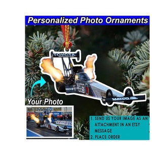 Dragster Drag Racing Personalized Ornament, Cool Gifts For Drag Racers, Gift For Car Guys, Muscle Car, Hot Rod Racing, Acrylic Ornaments