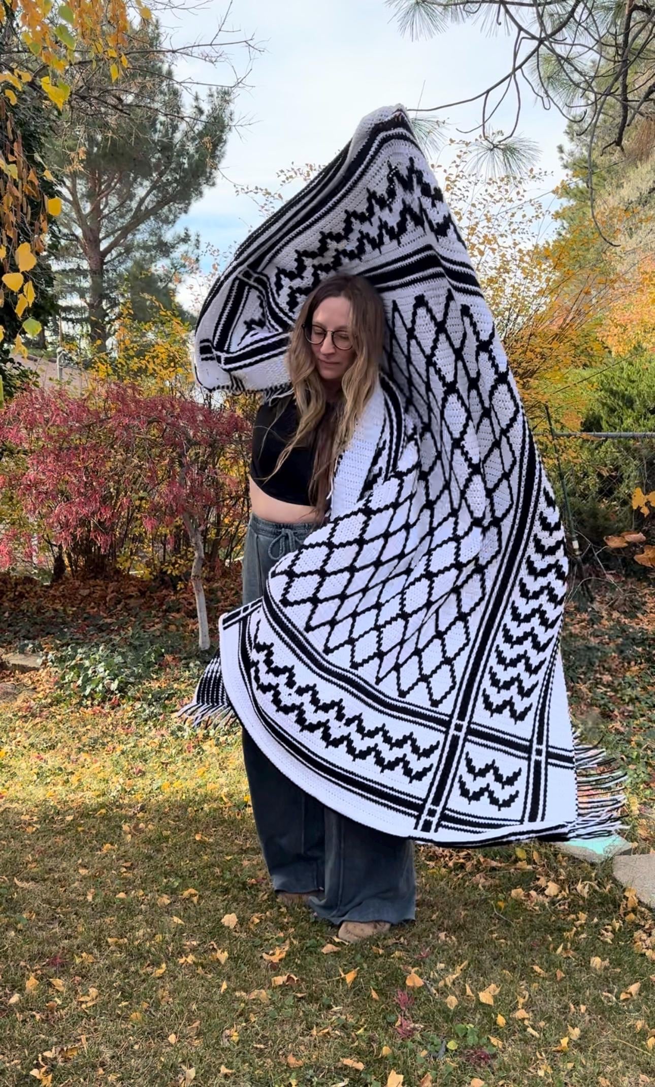 Mishandi Keffiyeh Overlay Mosaic Crochet PATTERN - Digital