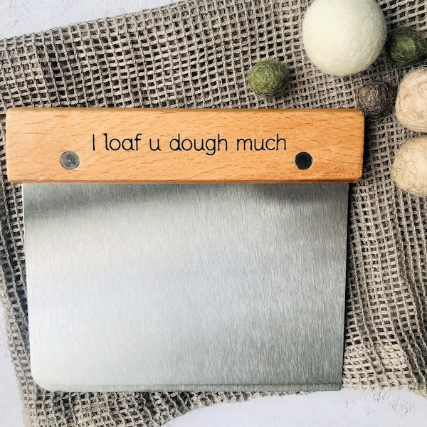 Dough Cutter, Personalised Dough Scraper, Cake Cutter, Pastry Tool, Pastry Knife, Dough Knife, Bench Scraper, Bread Gift, Baking Gift