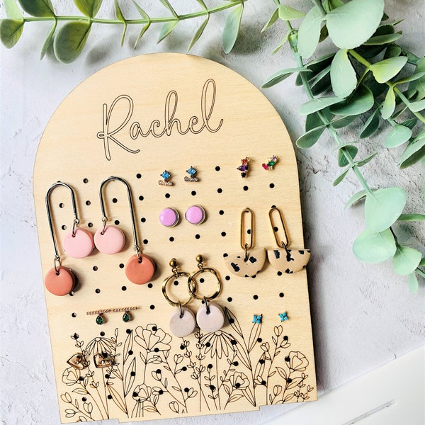 Personalised Earring Display, Stud Earring Stand, Jewellery Holder, Jewellery Organiser, Earring Storage, Accessories Stand, Gift for Her