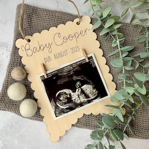 Baby Scan Fotorahmen, Schwangerschaft Ankündigung Zeichen, Fälligkeitsdatum Plaque, Schwangerschaft Geschenk, Mama / Papa zu sein, Eltern zu sein, Social Media Prop