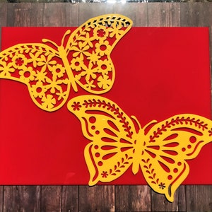 Butterfly Garden Wall Fence Patio Decoration Acrylic Butterflies Outdoor Garden Art Insect Garden Décor Grandparents Garden Lover Gift