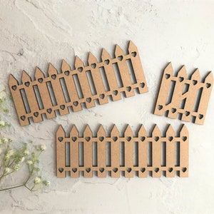 Fairy Garden Fence, Miniature Wooden Picket, Fence Panel, Dollhouse Fence, Fairy House Accessories, Tiny Garde, Mini Wood Fence