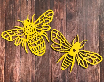 Bee Outdoor Garden Fence Patio Wall Art Decoration, Acrylic Bees, Outside Garden Décor,  Bumble Bee Picture, Honey Bee, Gardening Lover Gift