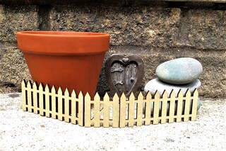 Recinzione Da Giardino In Miniatura In Legno Con Luci LED | Accessorio Natale Per Gnomi E Decorazioni Fai Da Te