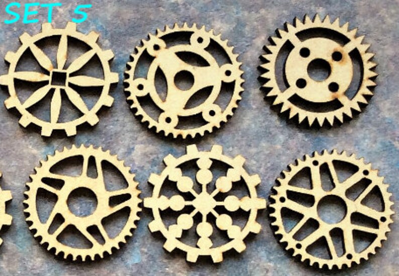 Wooden Steampunk Gears Cogs Gear Shapes Decorative Gear Craft Etsy