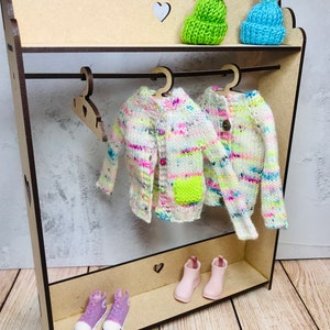 Dolls Clothes Rail, Dolls House Furniture, Mini Wardrobe, Miniature ...