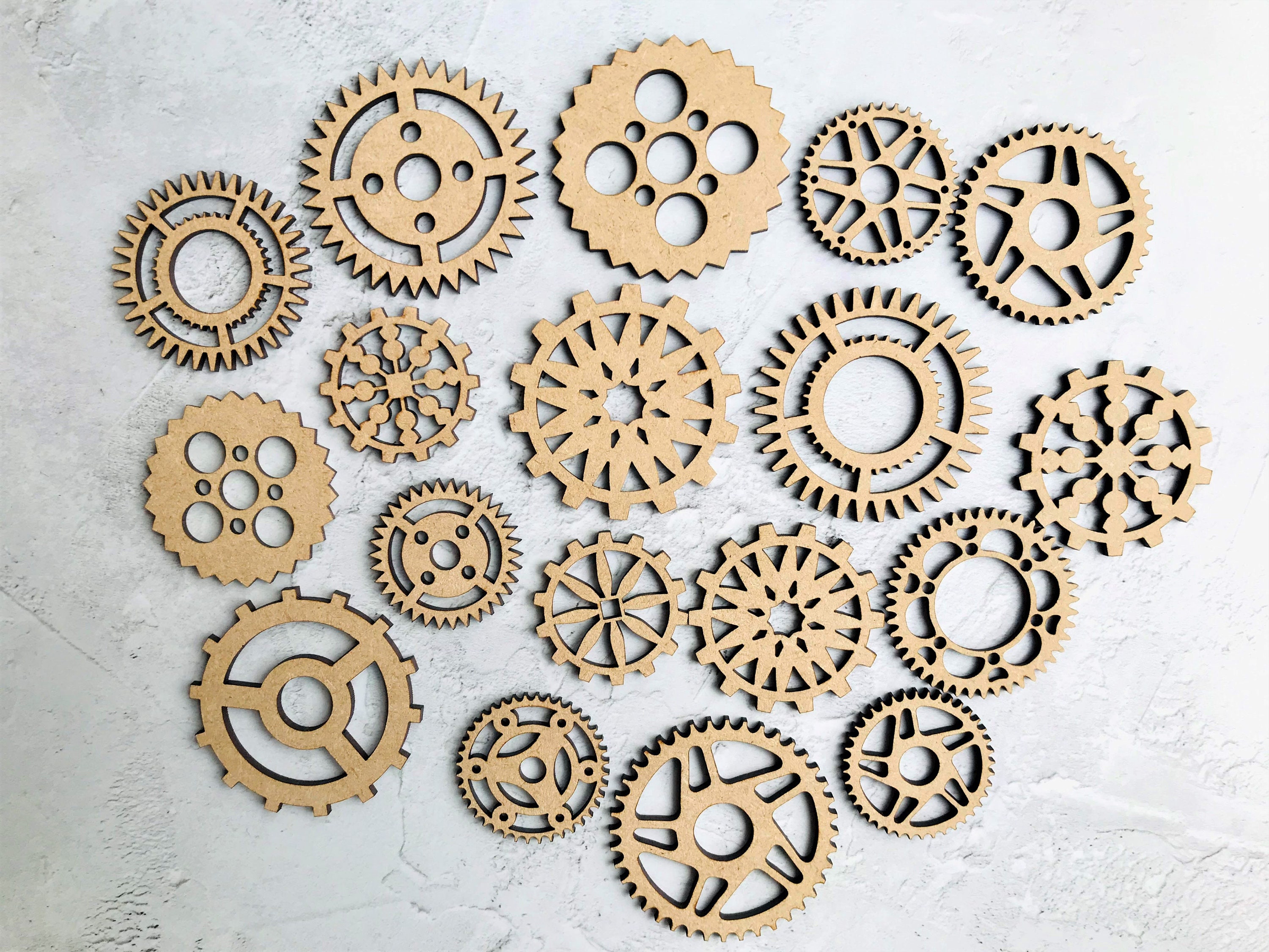 Wooden Steampunk Rotating Gears Cogs Industrial Decoration Cog