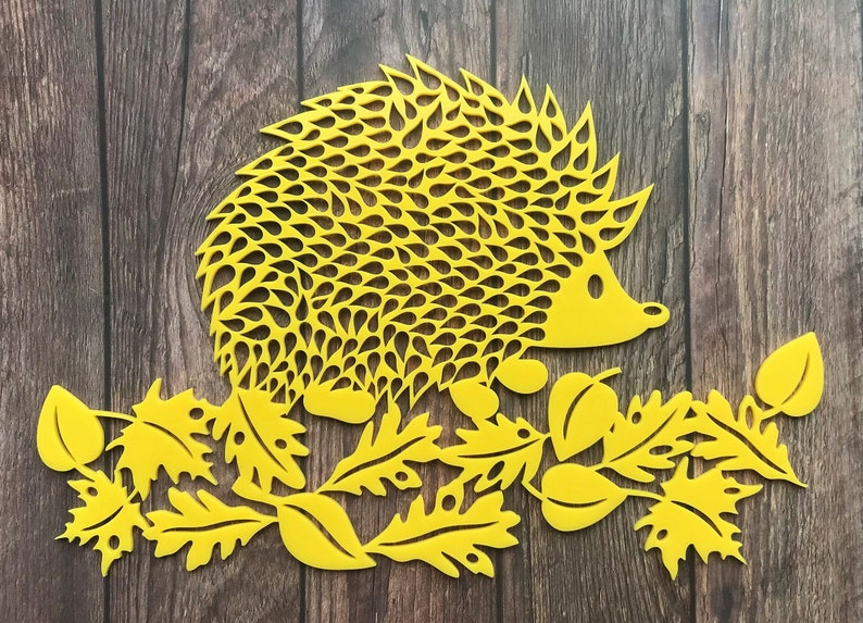 Hedgehog Garden Wall Art Acrylic Outdoor Decoration Wall Art Etsy UK
