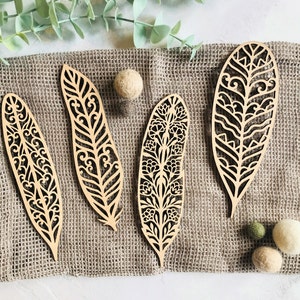 Feather Decoration, Feather Wall Hanging, Feather Charms, Feather Necklace, Feather Wall Decals, Boho Wall Decals, Tribal Boho Wood Wall Art