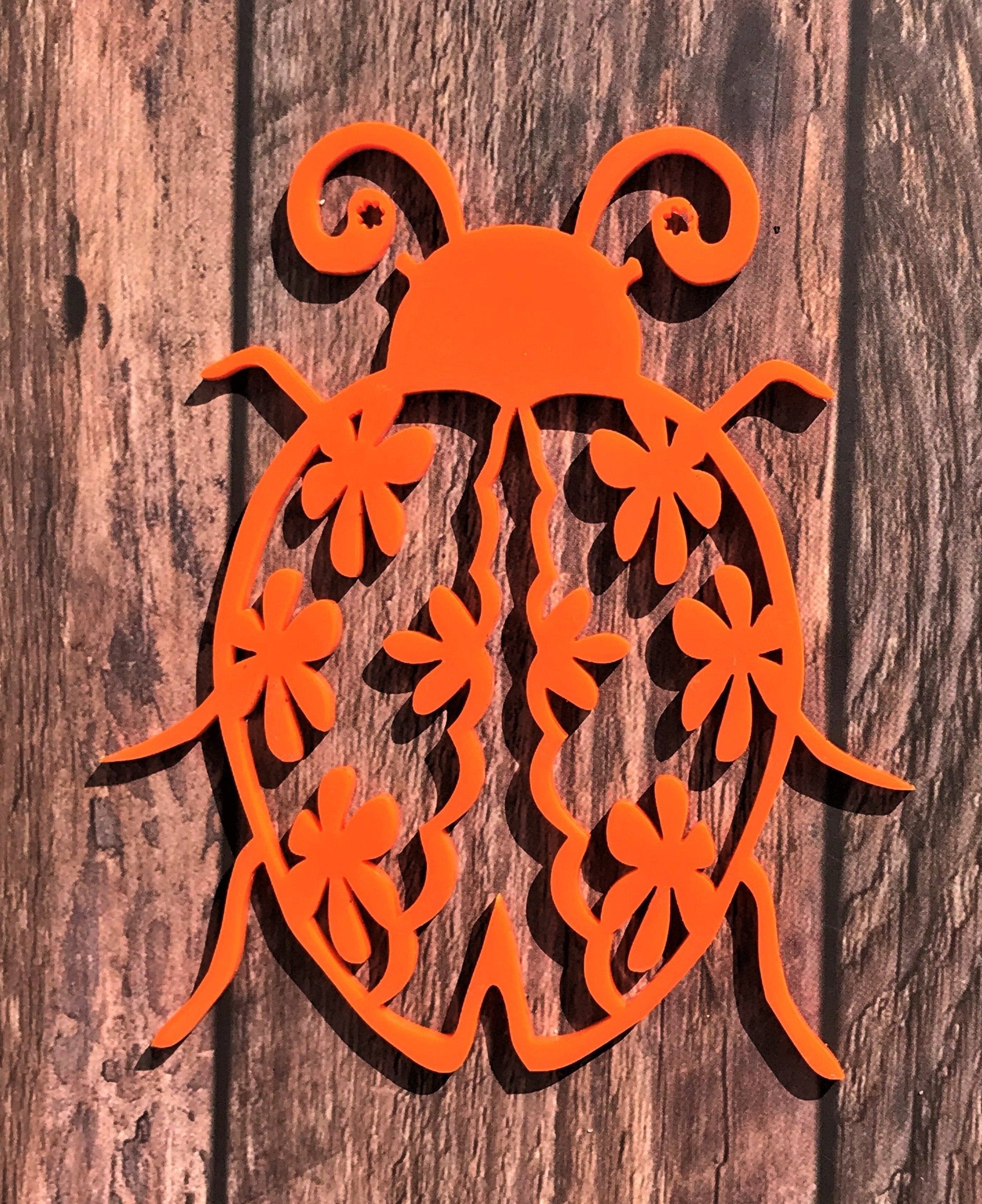 Outdoor Ladybird Wall Art Lady Bug Garden Sign Outside Etsy