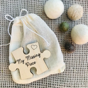 Mi pieza faltante, Recuerdo personalizado, Día de San Valentín, Regalo romántico para ella/ella, Rompecabezas de amor, Regalo de novia/novio, Ficha de boda
