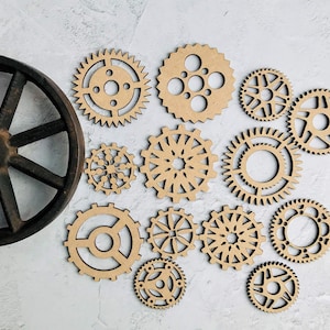 Wooden Steampunk Rotating Gears Cogs Industrial Decoration Cog Wheels Gear Clock Wheels Meshing Gears Steampunk Home Décor Gears Wall Art