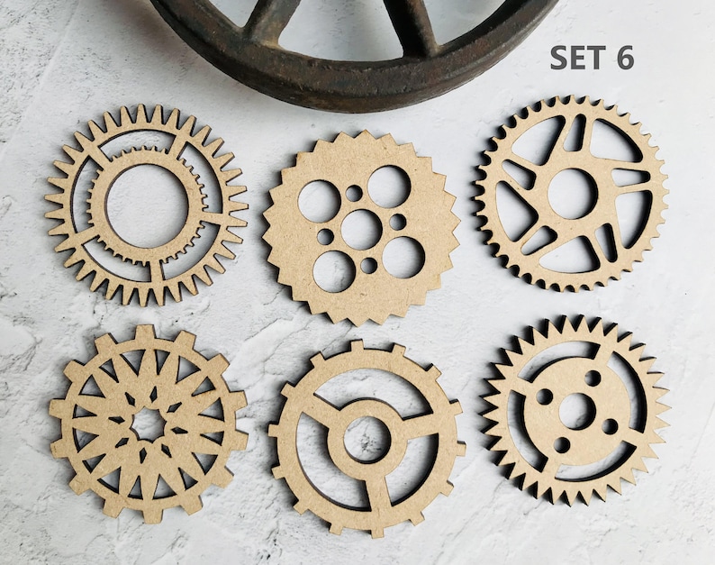 Wooden Steampunk Rotating Gears Cogs Industrial Decoration Cog Etsy UK