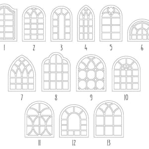 Gothic Arch Window, Gothic Style, Miniature Window, Dollhouse Accessory ...