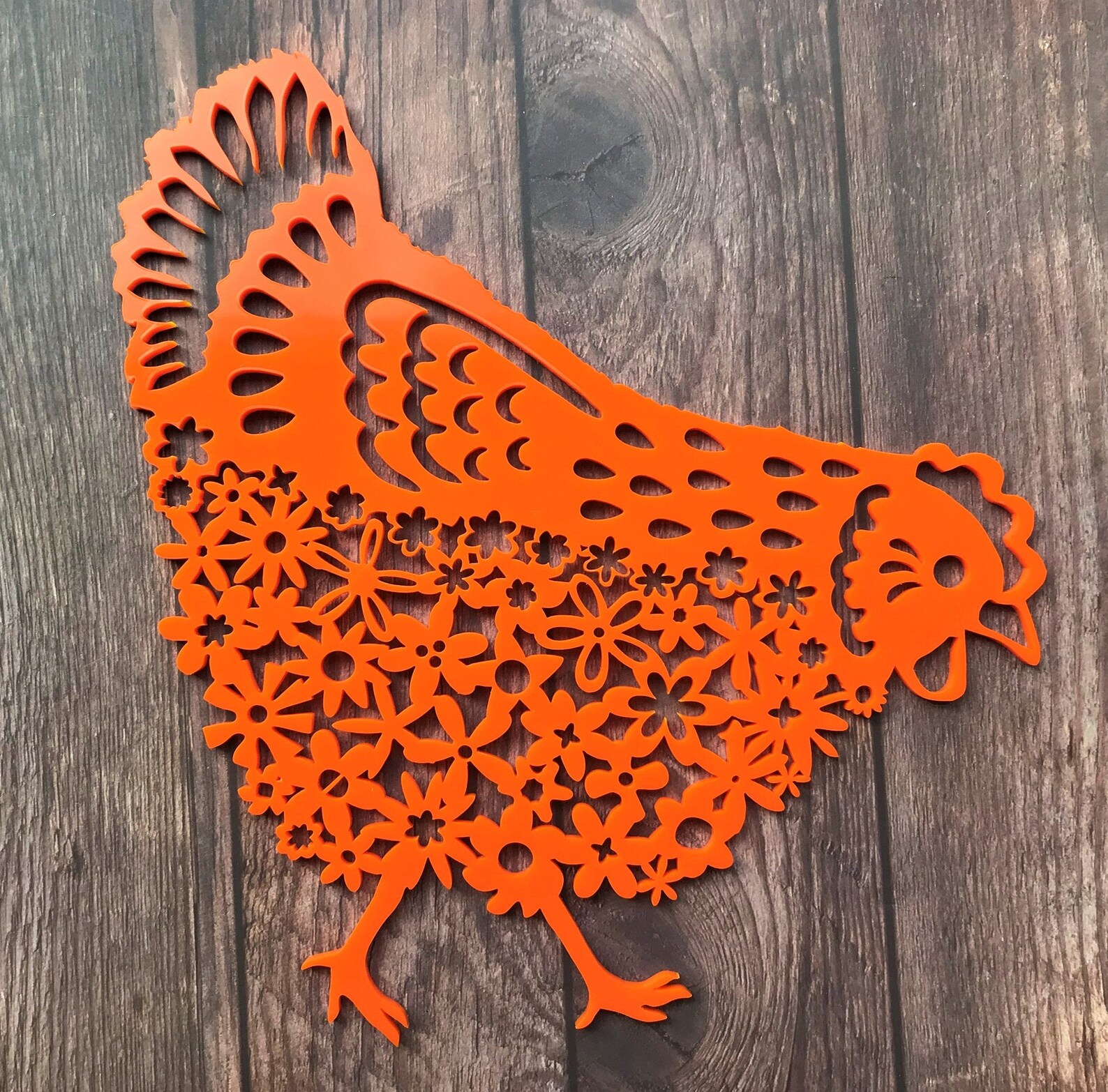 Outdoor Chicken Wall Art Chicken Garden Picture Outside Hen Etsy