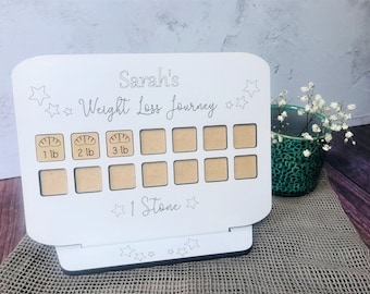 Tablero de seguimiento de pérdida de peso personalizado: Objetivo de 7 kg y 45 kg