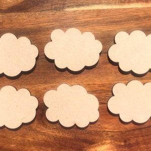 Cloud Météo Artisanat Formes Vierges Modèles Cloud Art En Bois Nuages Formes Pépinière Chambre Wall Art Décor Carte Fabrication Embellissements