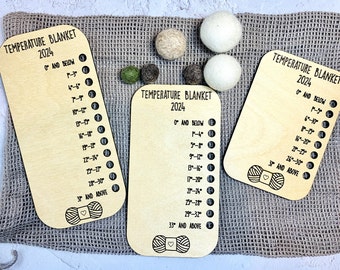 Temperature Blanket Shade Card: Celsius Knitting Project Planner