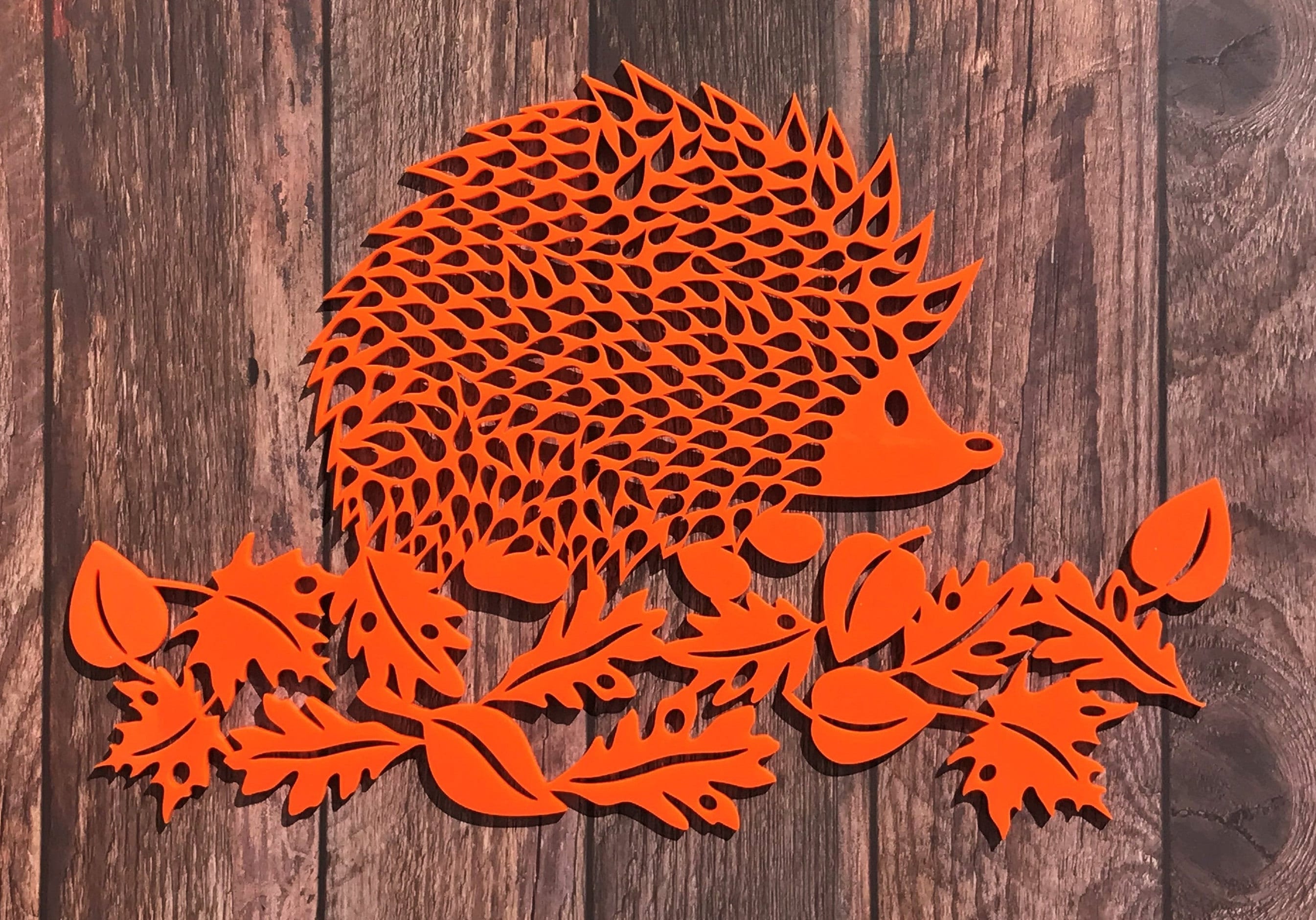 Hedgehog Garden Wall Art Acrylic Outdoor Decoration Wall Art Etsy UK