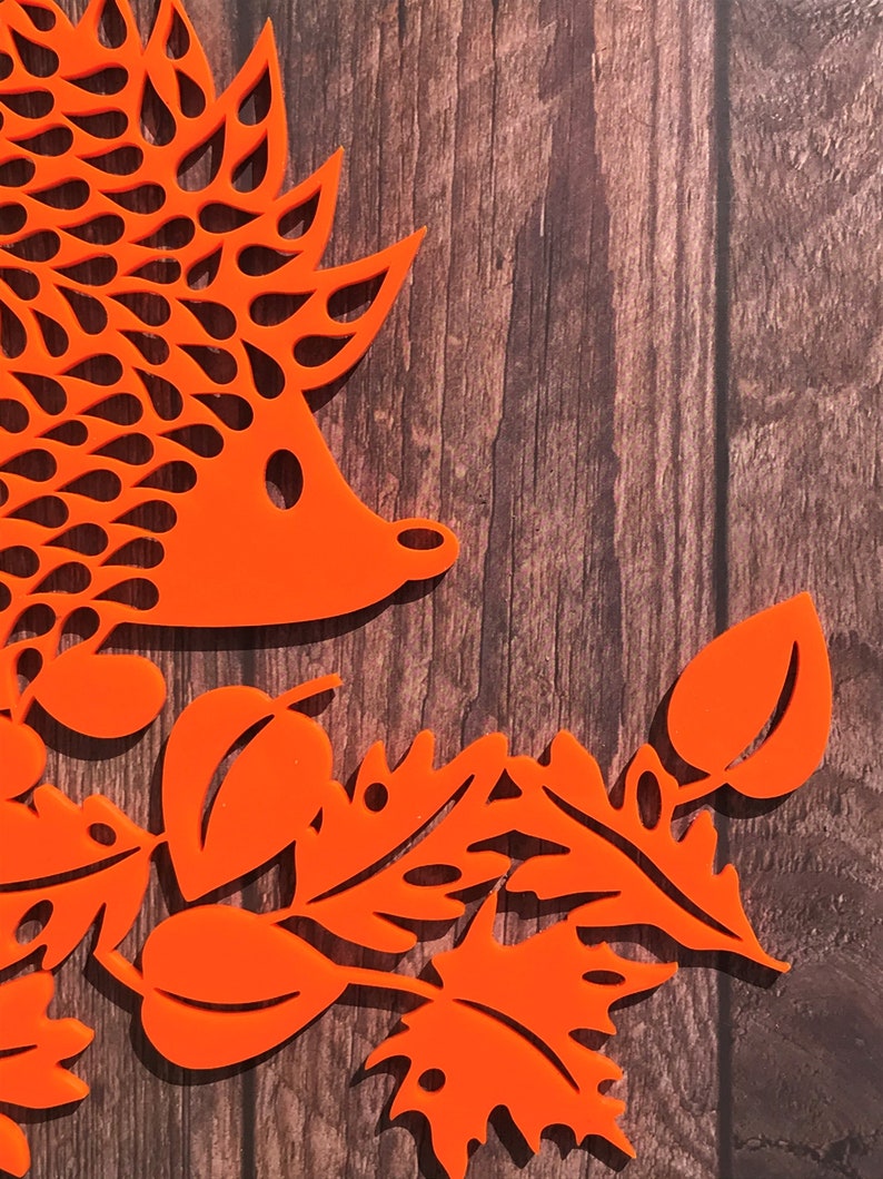 Hedgehog Garden Wall Art Acrylic Outdoor Decoration Wall Art Etsy UK