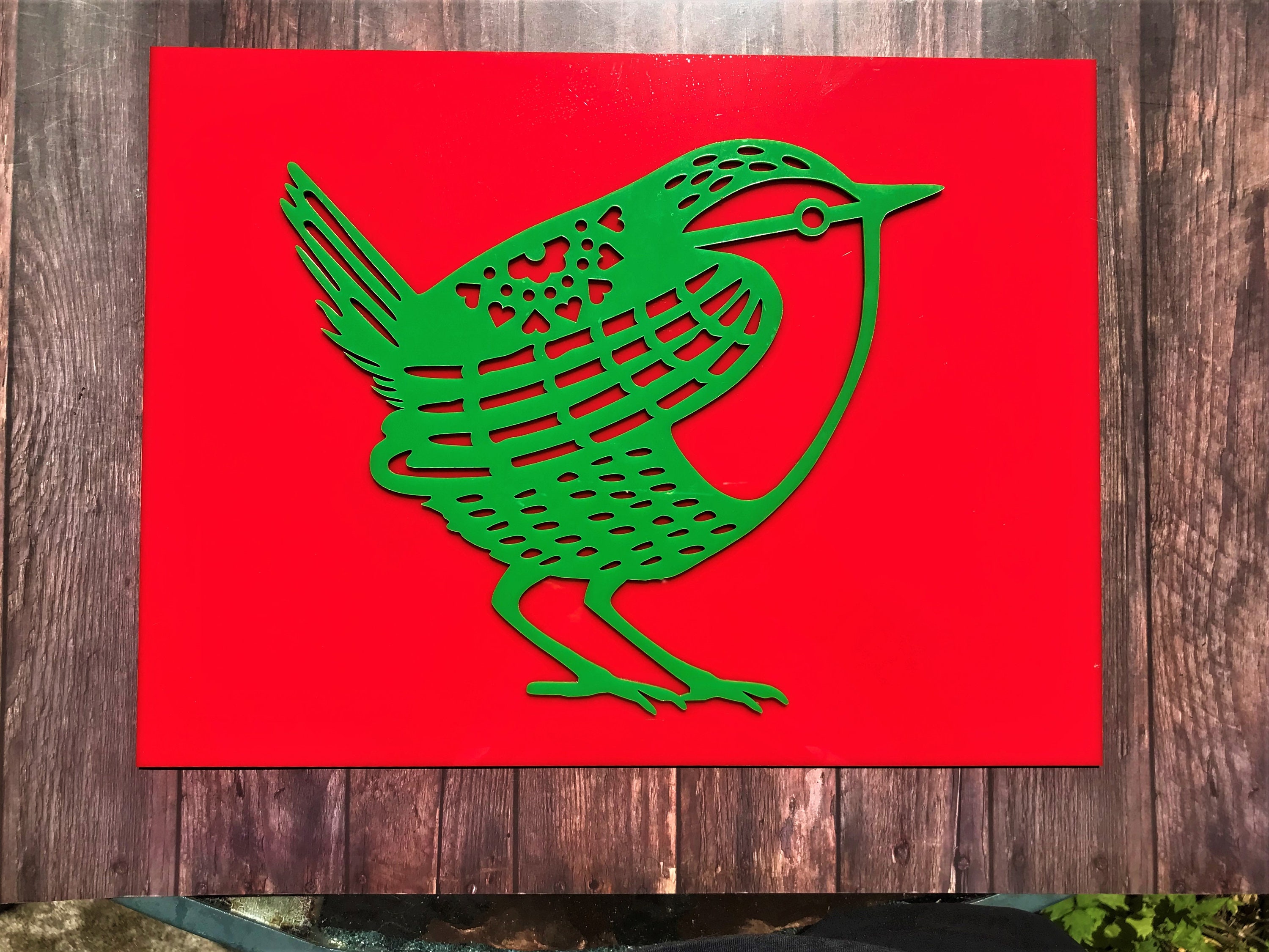 Bird Garden Wall Art Acrylic Birds Outdoor Garden Decoration | Etsy