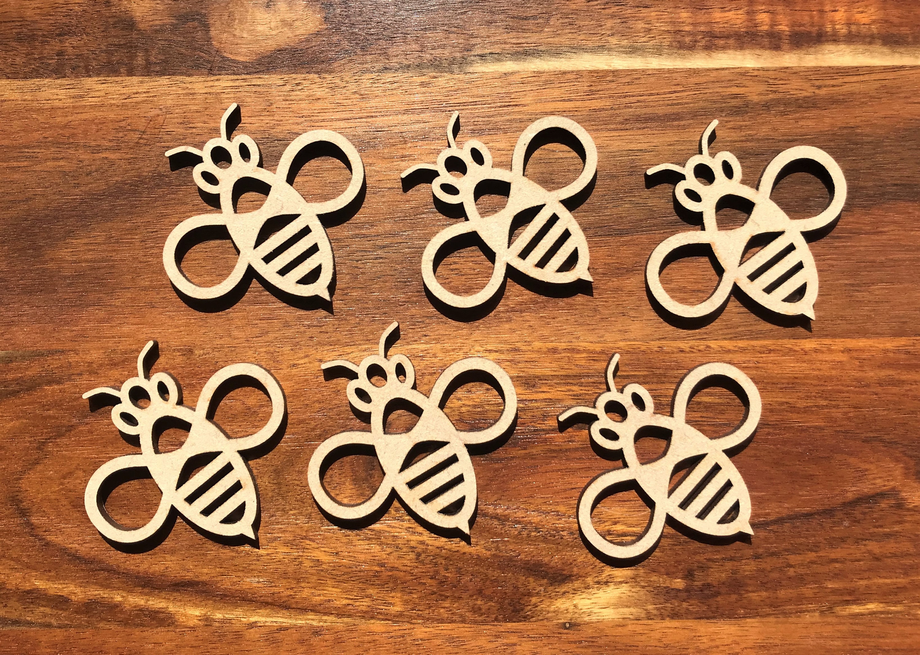 Wooden Bee Cutout Shape Wooden Bumble Bee Creature Insect Etsy