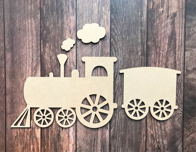 Steam Train Nursery Wall Art Decoration Wooden Train Craft Etsy UK