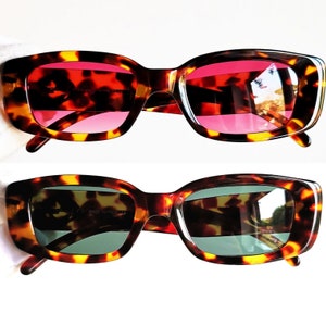 GUCCI vintage sunglasses rare tortoise brown square  gold GG2409/S oval rectangular frame new pink lenses  Migos Rihanna 90s