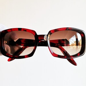 VALENTINO vintage zonnebril zeldzaam vierkant rood zilver ovaal 5149/s dik dierlijker frame moda Migos Rihanna oversized jaren 90 VLTN