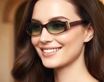 CHANEL Sunglasses Vintage Black White Camellia Flowers Oval