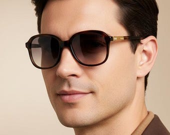 Óculos de sol vintage PERSOL RATTI Manager 8 dourado quadrado marrom armação 52-74 anos 50 60 70