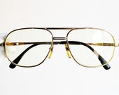 HENRY JULLIEN Gold Laminate eyewear vintage eyeglasses rare plated filled made in France aviator santos squared frame new clear lens lunette