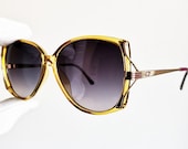 DIOR vintage sunglasses rare Christian 2529 mask gold oval squared purple yellow frame new lens 80s 90s Rihanna Lady Gaga Kylie Jenner mod