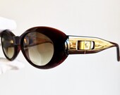 VERSACE vintage sunglasses rare 475 A oval wrap frame gold medusa Gianni Notorious Big brown red burgundy Migos Rihanna 2Chainz 90s 4 lenses