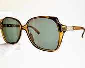 DIOR vintage sunglasses rare square yellow orange gold rims Christian 2192 Rihanna Lady Gaga diva butterfly pin up cateye frame new lens 80s