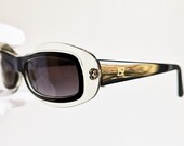 YVES SAINT LAURENT vintage Ysl sunglasses rare oval black clear Kurt Cobain wrap wraparound small tiny frame mask supreme new lens 90s hype