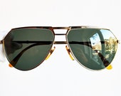 VALENTINO vintage sunglasses rare aviator pilot squared gold brown Migos 2Chainz Rihanna Lady Gaga oval frame new gray black lens 90s VLTN