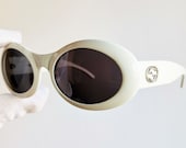 GUCCI vintage sunglasses rare oval off white mask thick bold frame GG2400 N S supreme moda Kurt Cobain 90s y2k new NOS Migos Rihanna 2Chainz