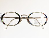 FENDI vintage Eyewear rare Eyeglasses gold oval Sunglasses FENDISSIME small frame clear blue 90s New NOS Migos Rihanna Kylie Jenner