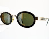 MOSCHINO by PERSOL vintage sunglasses rare oval made in Italy love frame heart supreme steampunk gothic Migos Rihanna Lady Gaga Tupac 90s