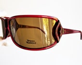 VIVIENNE WESTWOOD vintage sunglasses rare oversize wrap mask red lips kiss vw58404 Lady Gaga frame wraparound shield polarized new NOS 90s