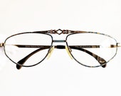 GUNTER REBHOLZ gold plated eyewear vintage eyeglasses rare oval drop shaped aviator santos blue sea square marine knot clear lens Migos 80s