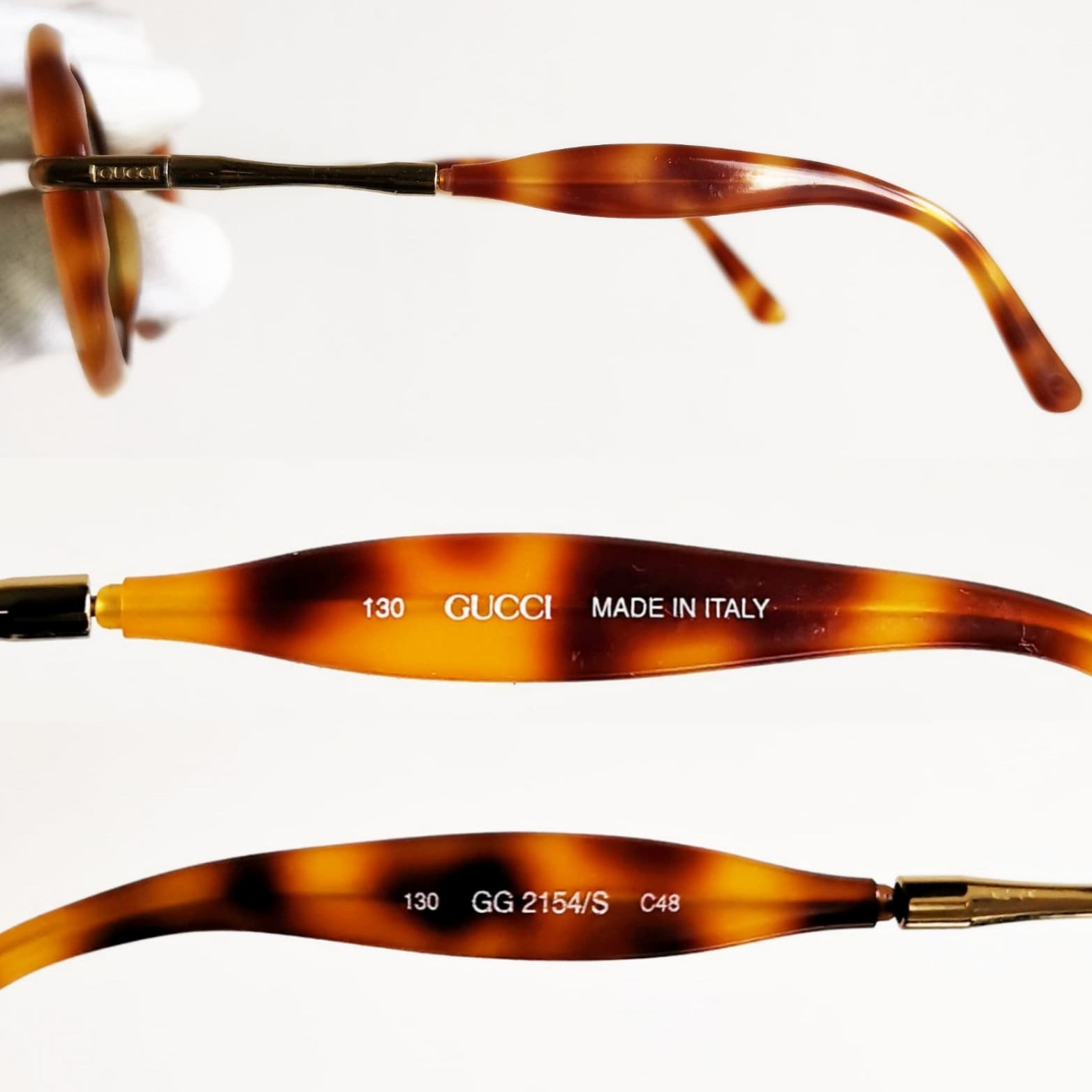 GUCCI ヴィンテージサングラス オーバル ラウンド べっ甲柄 ブラウン
