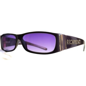 Lunettes de soleil vintage RICHMOND violet lilas blanc strass ovale JR00202 John frame Rihanna Bella Hadid Kylie Jenner Lady Gaga des années 90 y2k